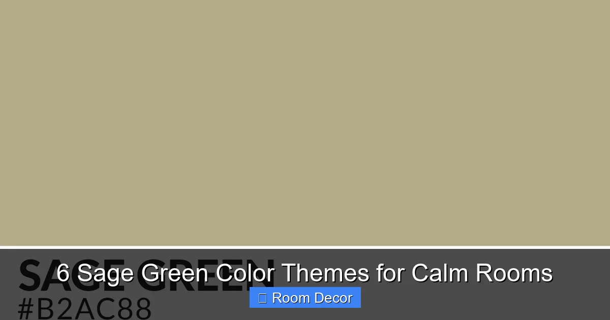 6 Sage Green Color Themes for Calm Rooms