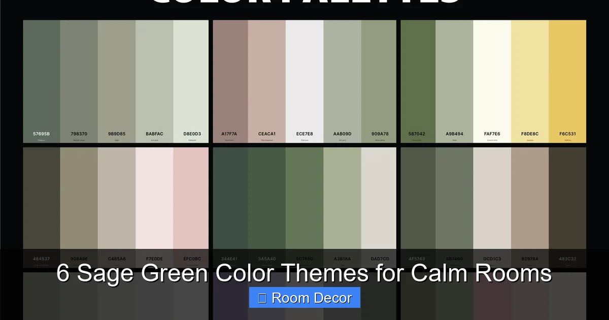 6 Sage Green Color Themes for Calm Rooms