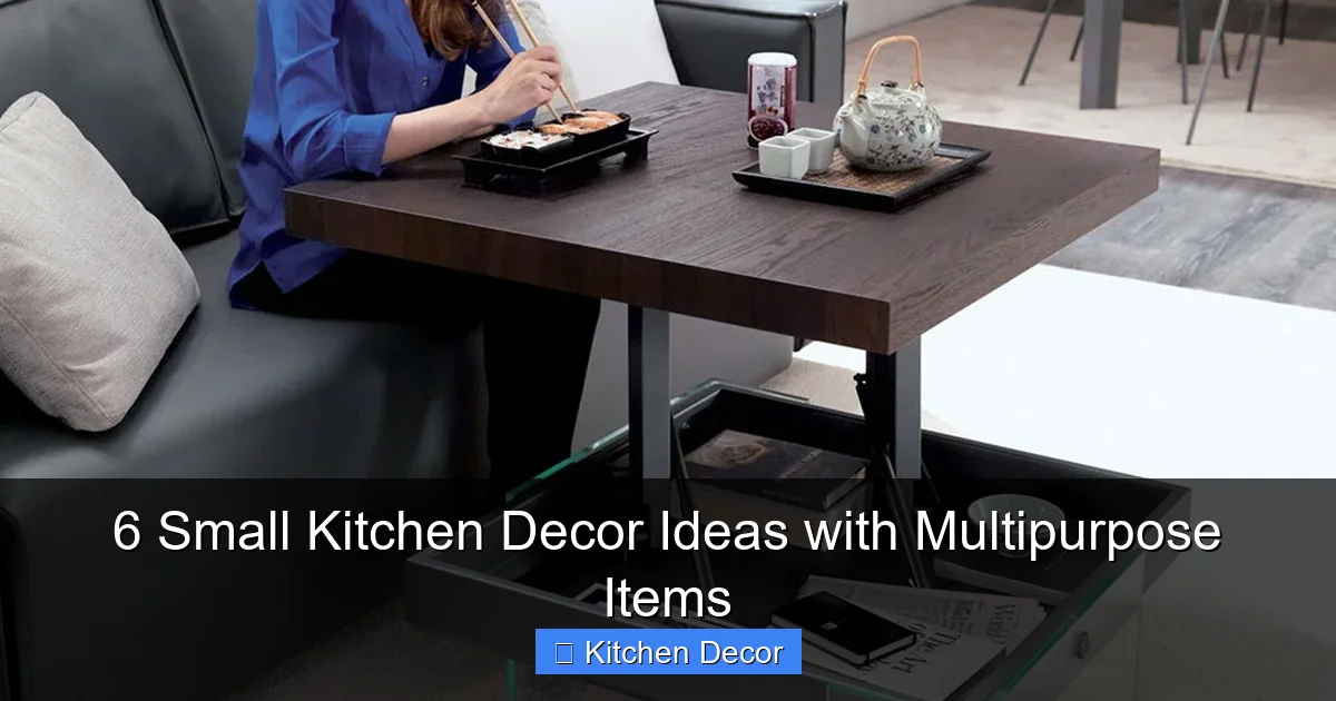 6 Small Kitchen Decor Ideas with Multipurpose Items