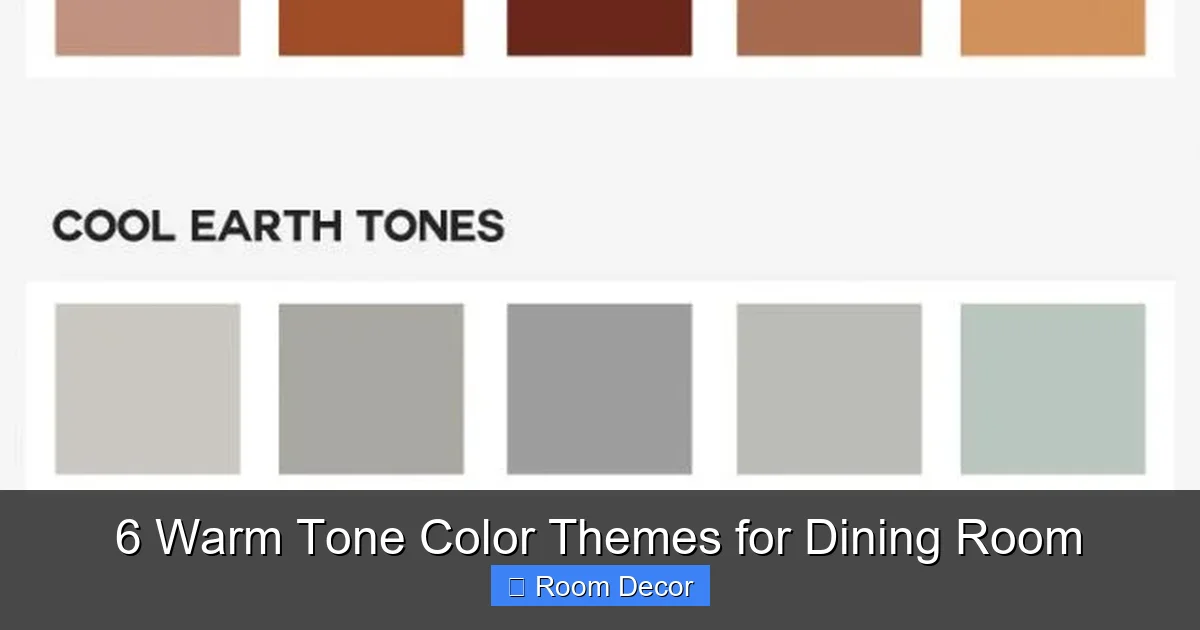 6 Warm Tone Color Themes for Dining Room