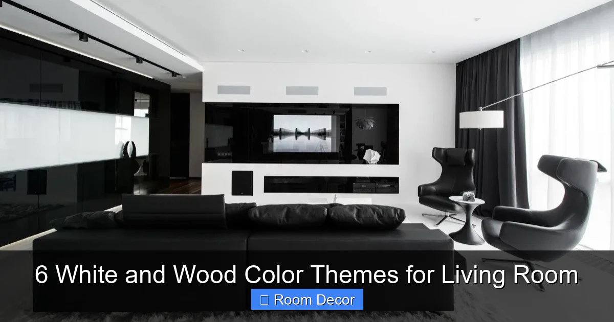 6 White and Wood Color Themes for Living Room