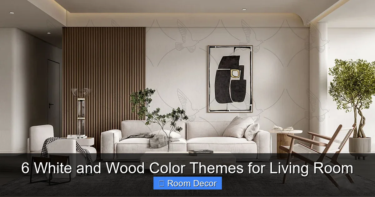 6 White and Wood Color Themes for Living Room
