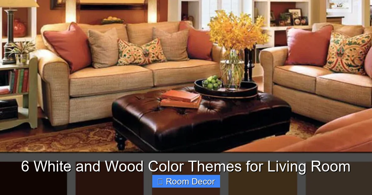 6 White and Wood Color Themes for Living Room