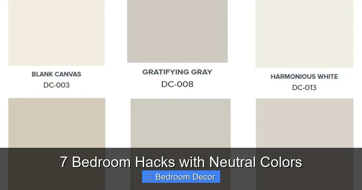 7 Bedroom Hacks with Neutral Colors