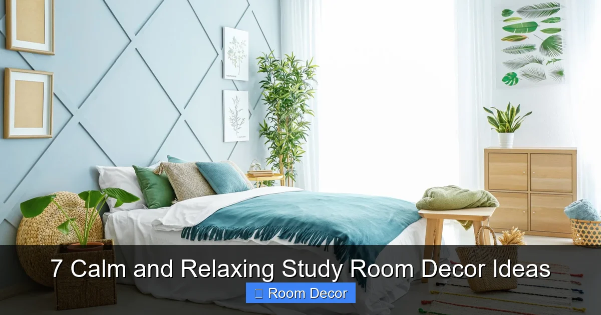 7 Calm and Relaxing Study Room Decor Ideas