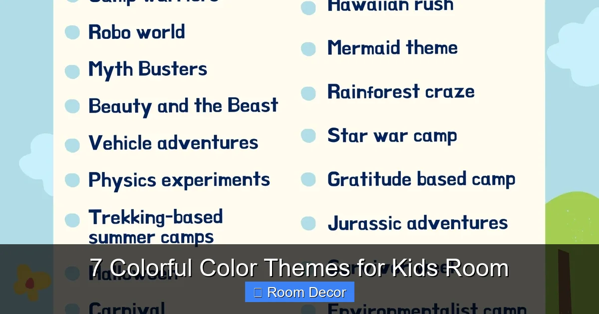 7 Colorful Color Themes for Kids Room
