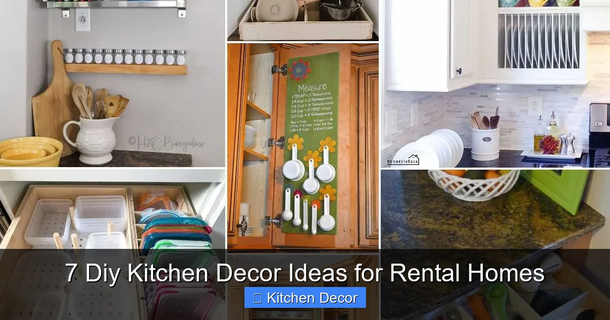 7 Diy Kitchen Decor Ideas for Rental Homes