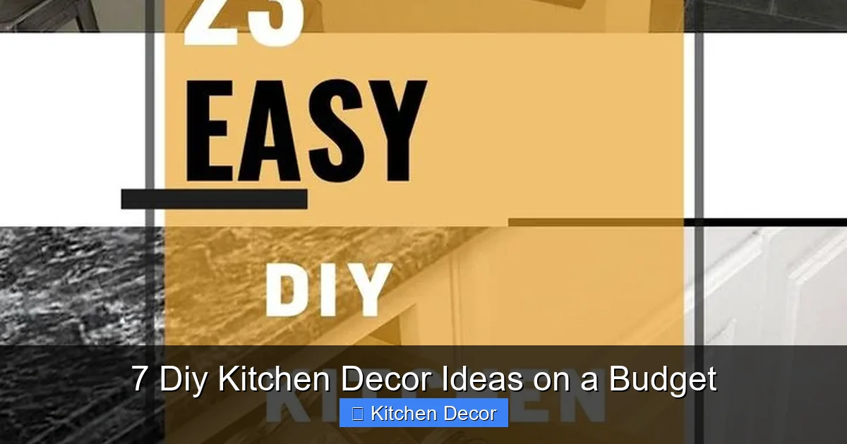 7 Diy Kitchen Decor Ideas on a Budget