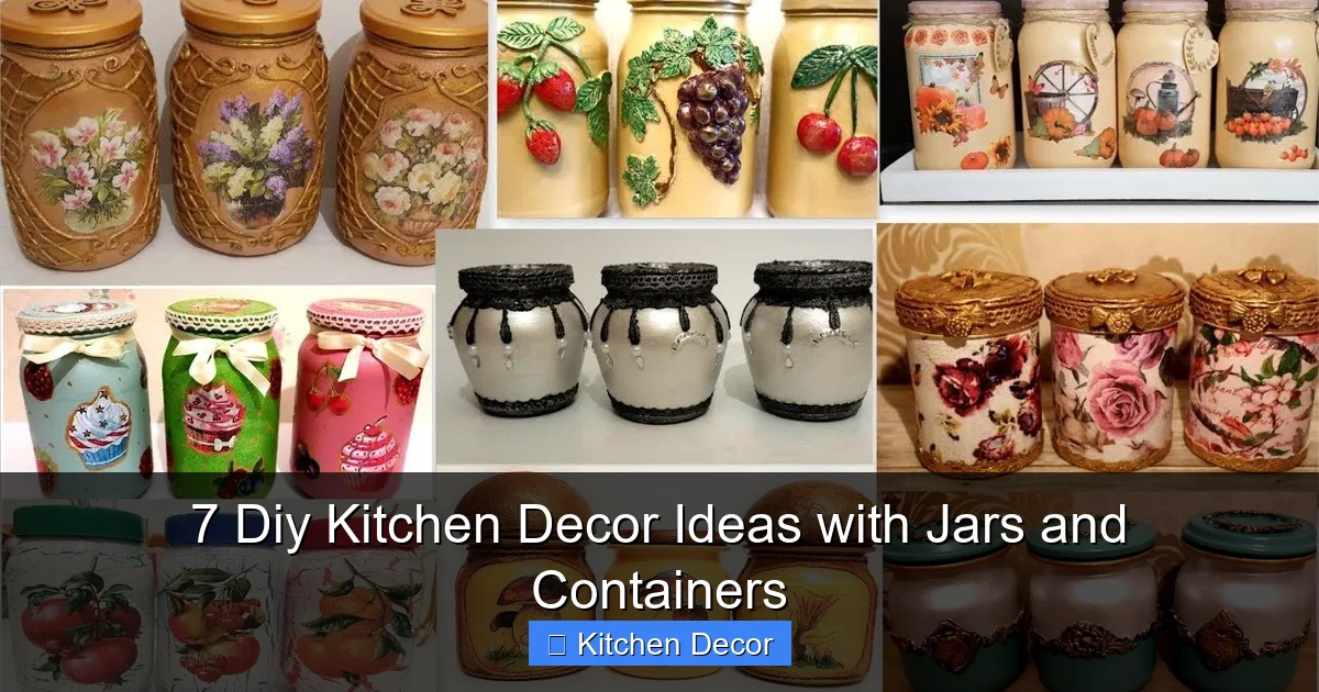 7 Diy Kitchen Decor Ideas with Jars and Containers