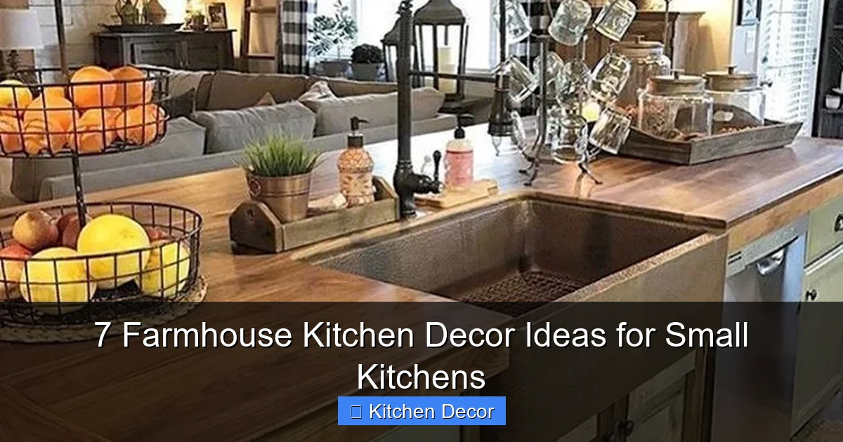 7 Farmhouse Kitchen Decor Ideas for Small Kitchens