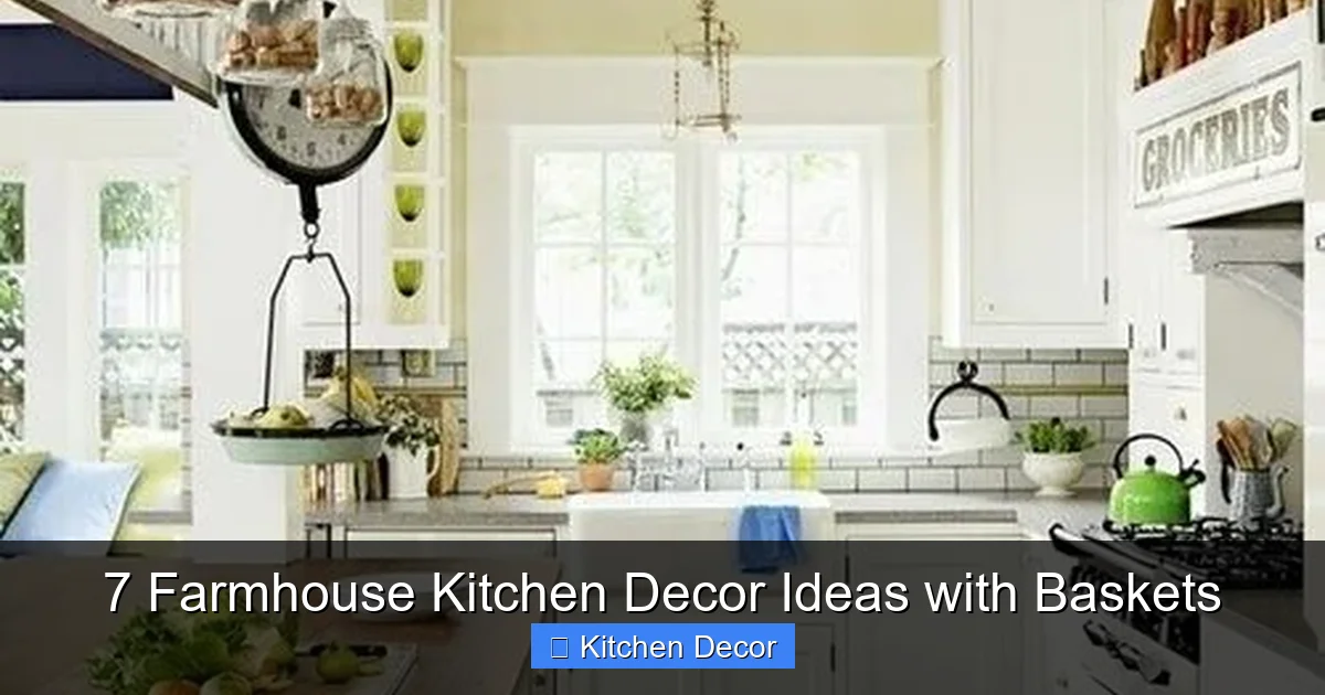 7 Farmhouse Kitchen Decor Ideas with Baskets
