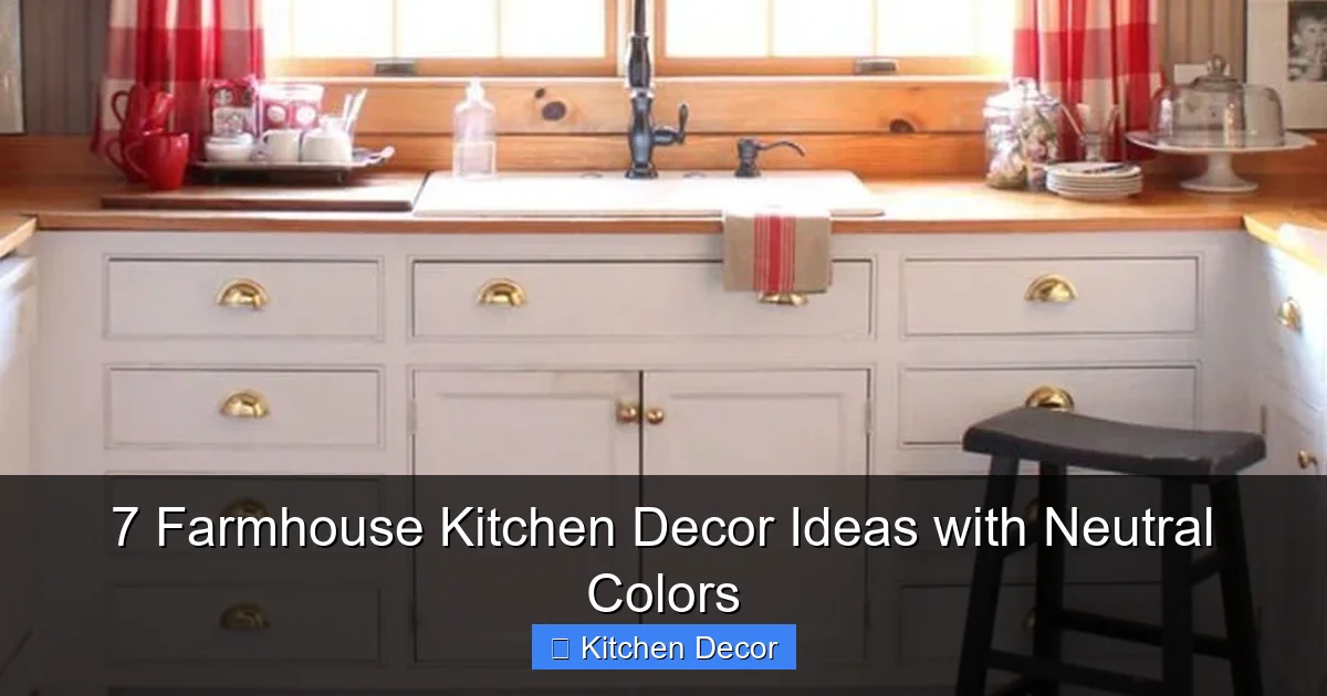 7 Farmhouse Kitchen Decor Ideas with Neutral Colors