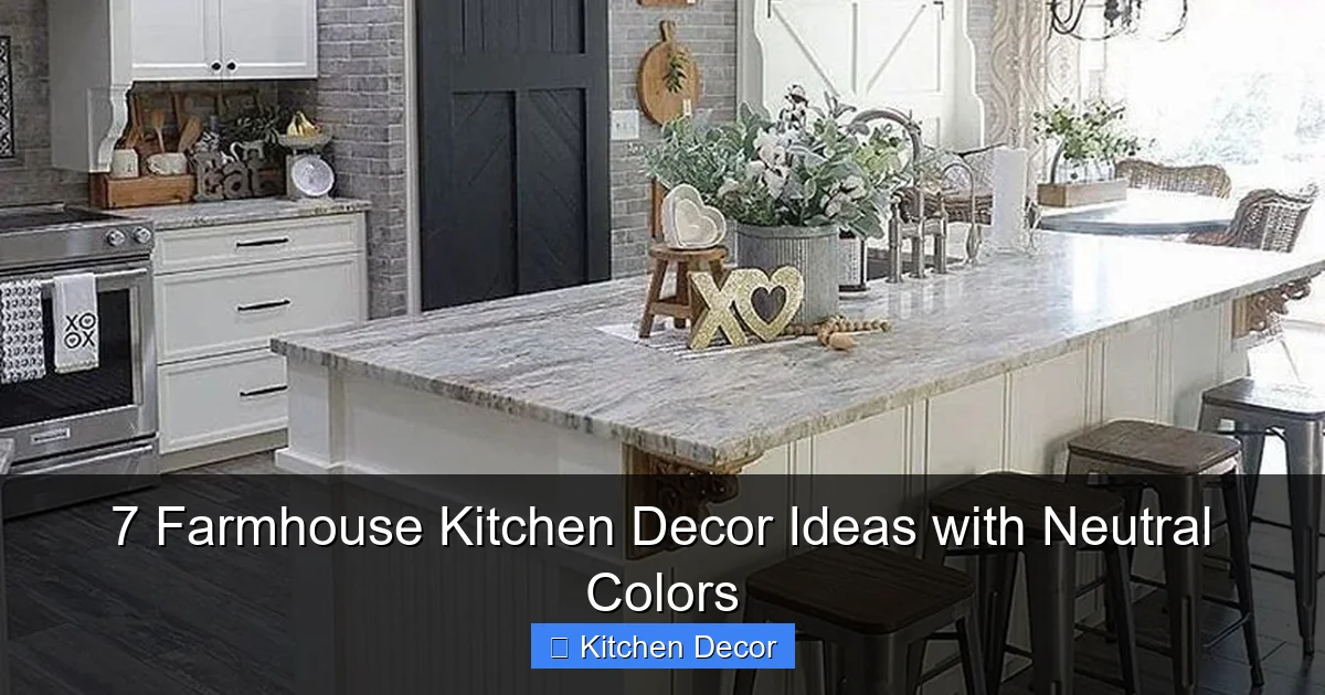 7 Farmhouse Kitchen Decor Ideas with Neutral Colors