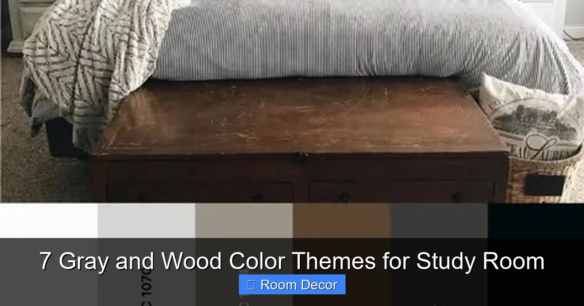 7 Gray and Wood Color Themes for Study Room