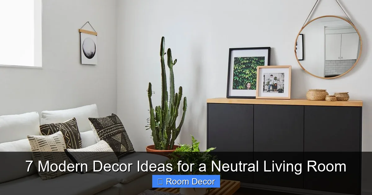 7 Modern Decor Ideas for a Neutral Living Room