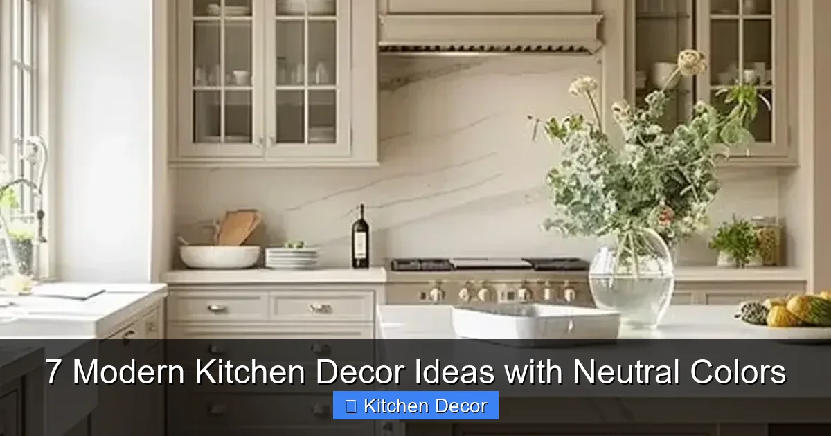 7 Modern Kitchen Decor Ideas with Neutral Colors