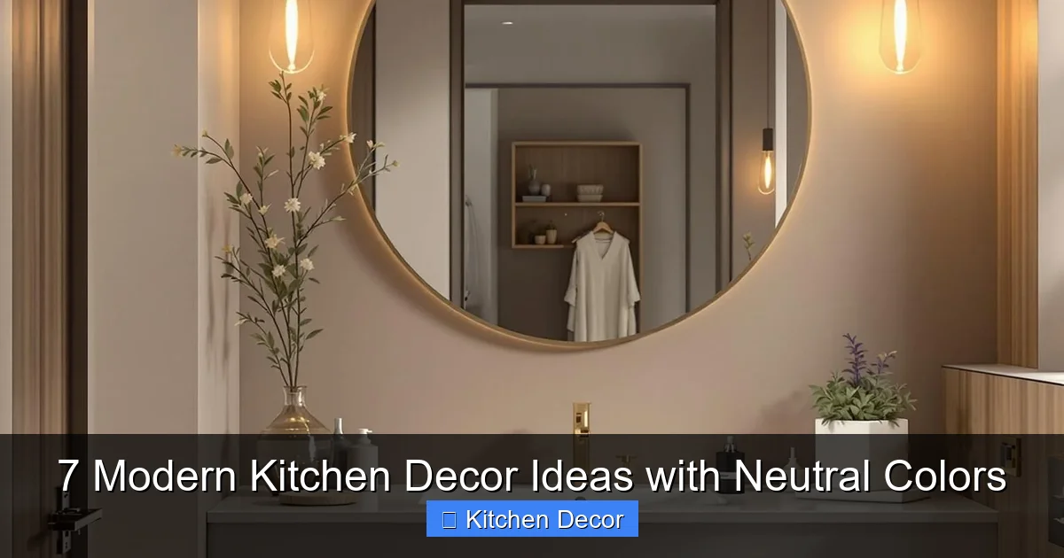7 Modern Kitchen Decor Ideas with Neutral Colors