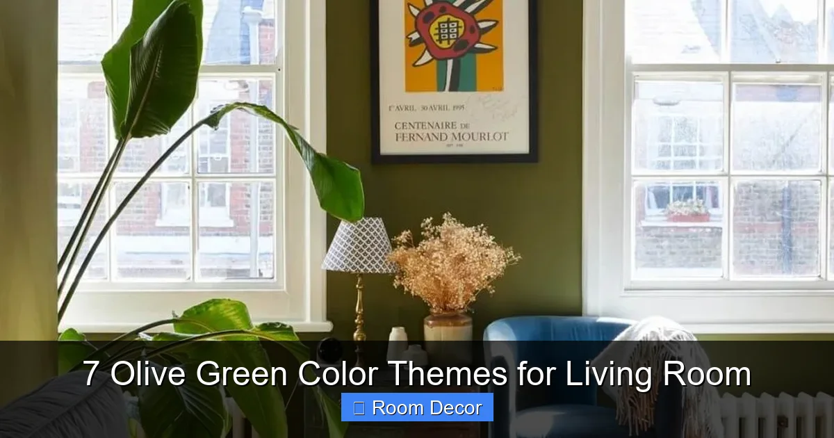 7 Olive Green Color Themes for Living Room