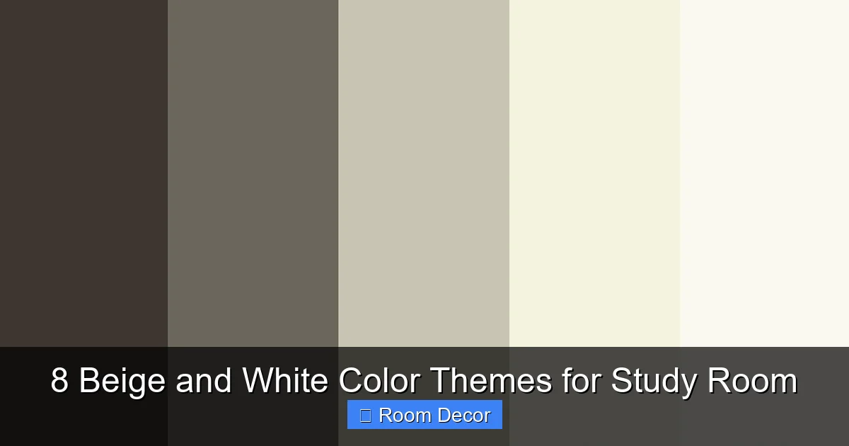 8 Beige and White Color Themes for Study Room