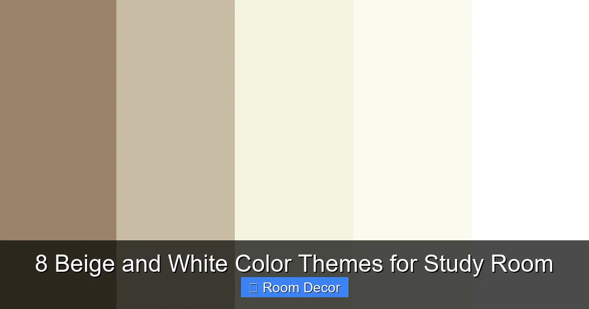 8 Beige and White Color Themes for Study Room