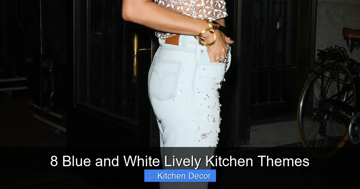 8 Blue and White Lively Kitchen Themes