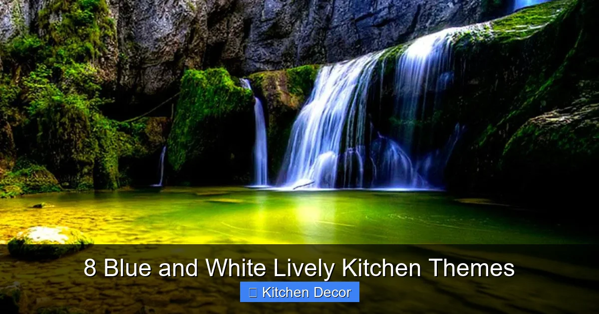 8 Blue and White Lively Kitchen Themes