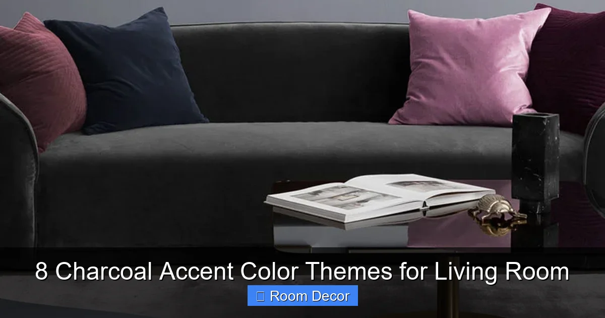 8 Charcoal Accent Color Themes for Living Room