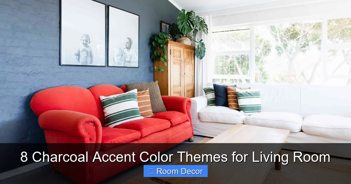 8 Charcoal Accent Color Themes for Living Room