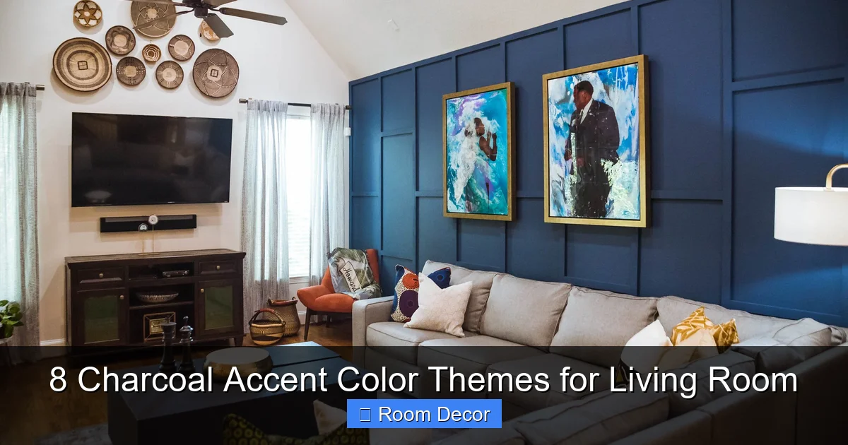 8 Charcoal Accent Color Themes for Living Room