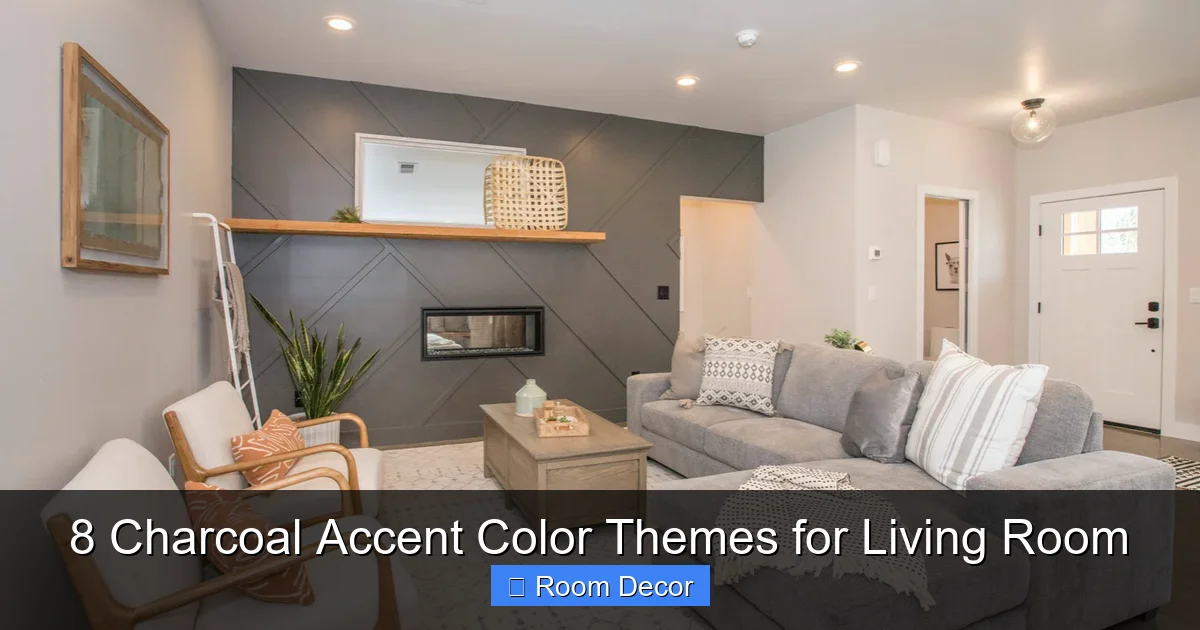 8 Charcoal Accent Color Themes for Living Room