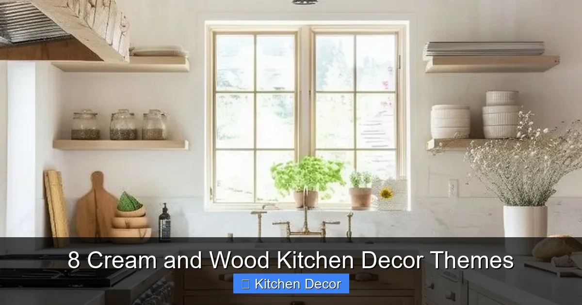 8 Cream and Wood Kitchen Decor Themes