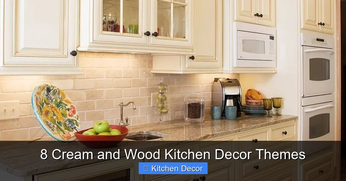 8 Cream and Wood Kitchen Decor Themes