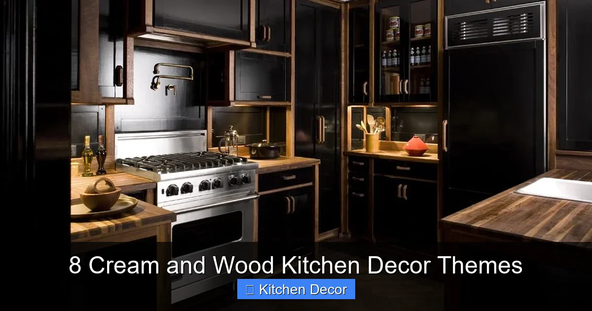 8 Cream and Wood Kitchen Decor Themes