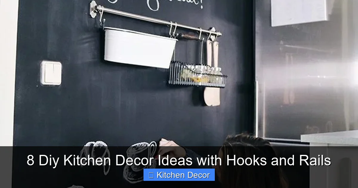 8 Diy Kitchen Decor Ideas with Hooks and Rails
