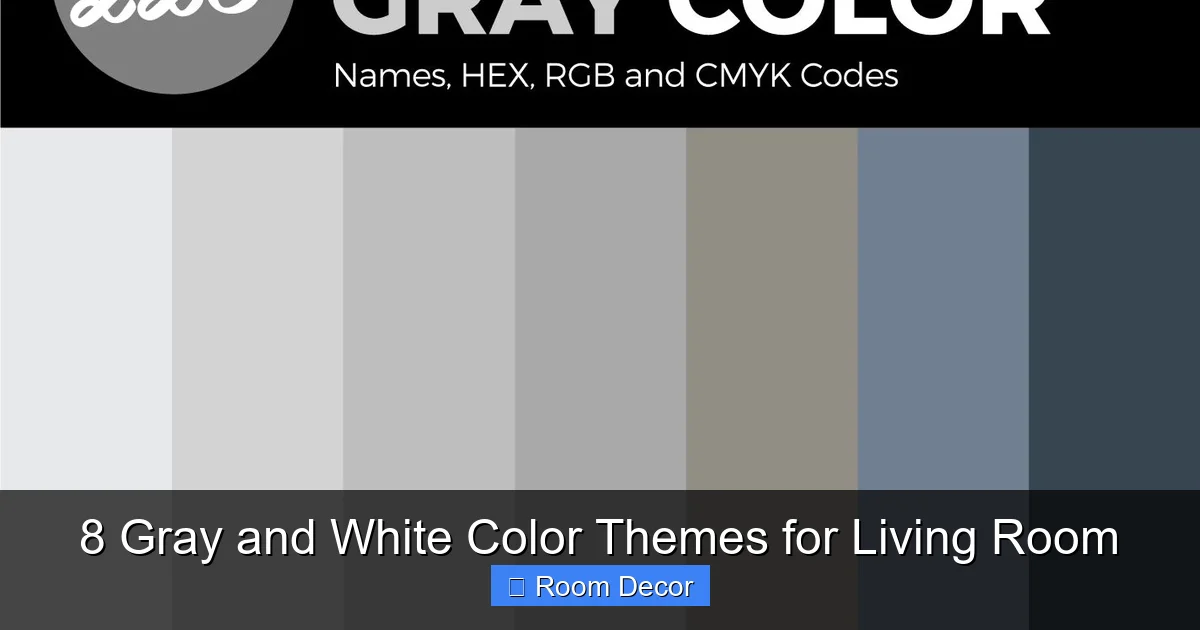 8 Gray and White Color Themes for Living Room