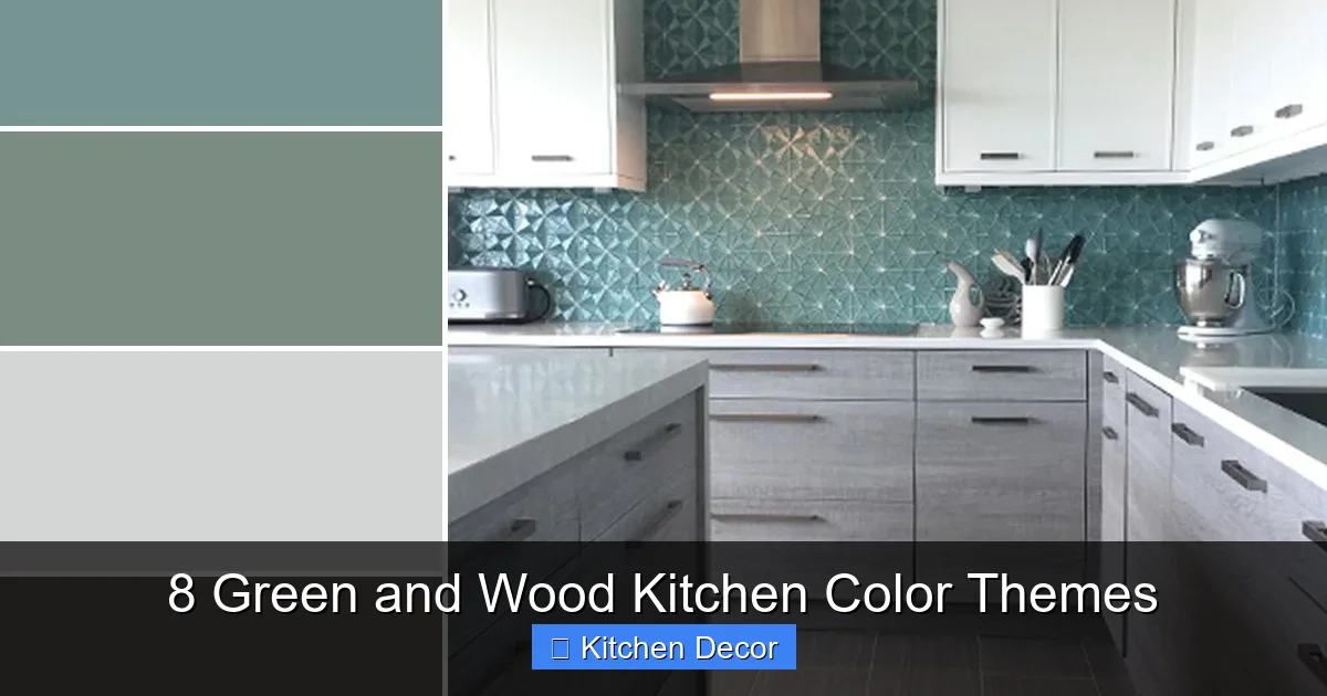 8 Green and Wood Kitchen Color Themes