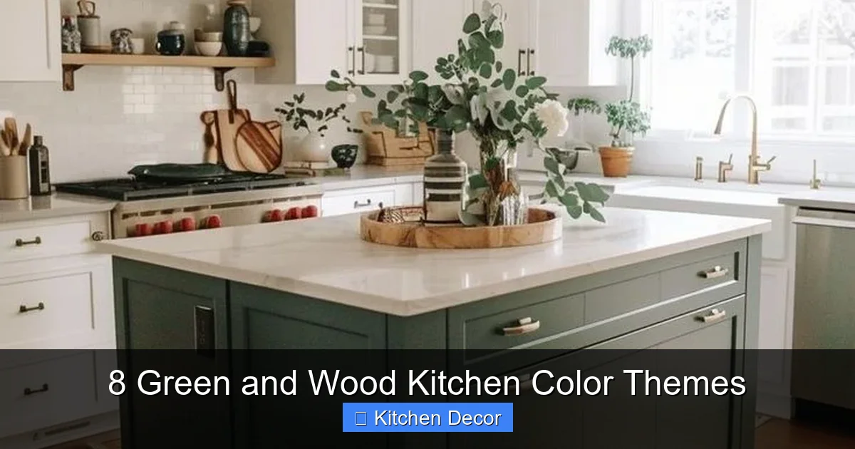 8 Green and Wood Kitchen Color Themes