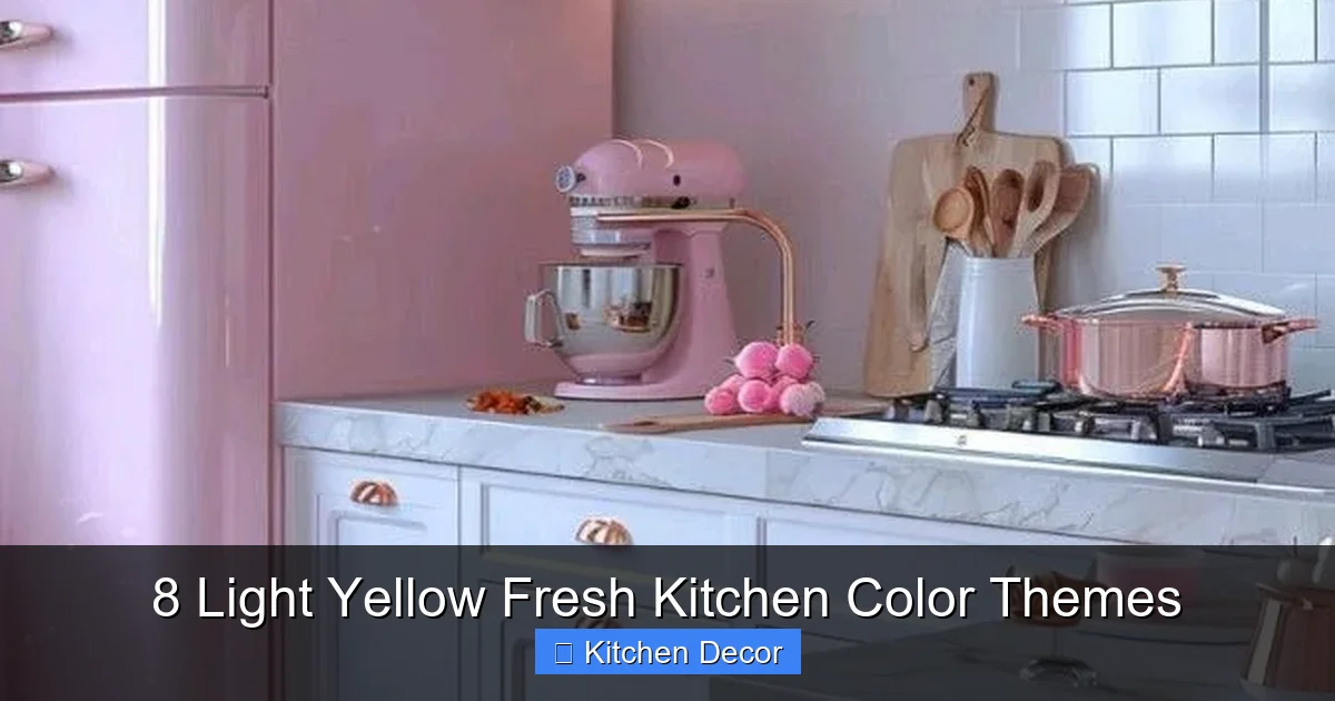 8 Light Yellow Fresh Kitchen Color Themes