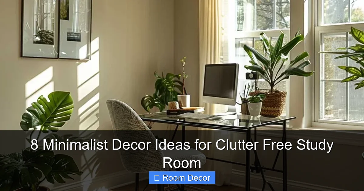 8 Minimalist Decor Ideas for Clutter Free Study Room
