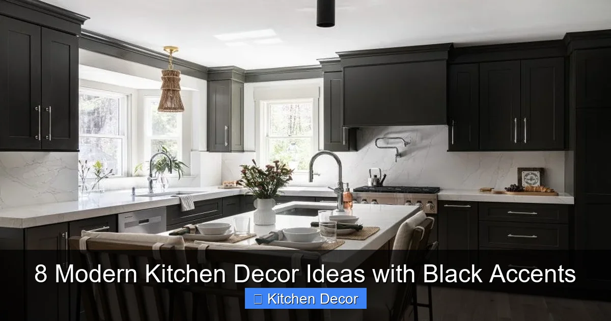 8 Modern Kitchen Decor Ideas with Black Accents