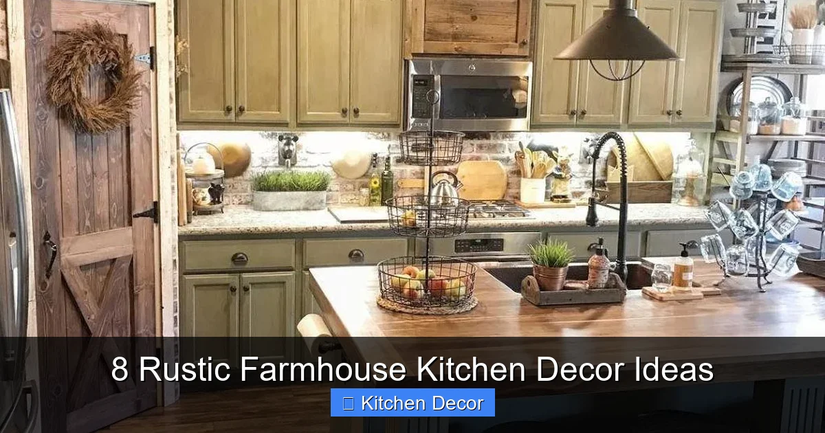 8 Rustic Farmhouse Kitchen Decor Ideas