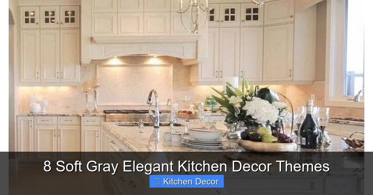 8 Soft Gray Elegant Kitchen Decor Themes