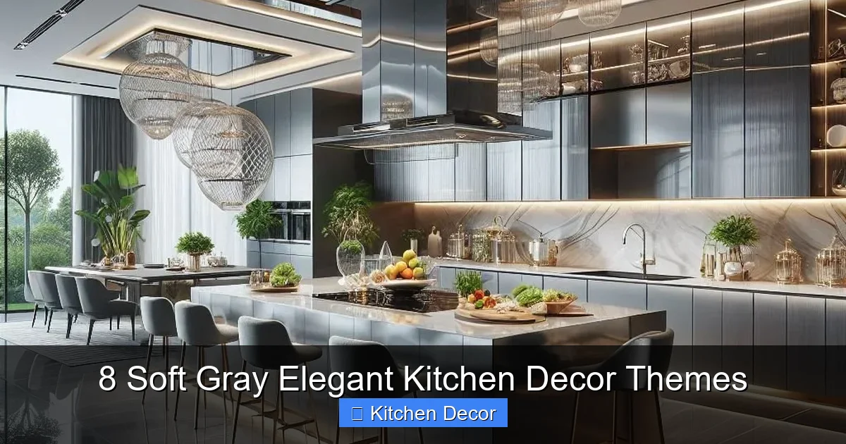 8 Soft Gray Elegant Kitchen Decor Themes