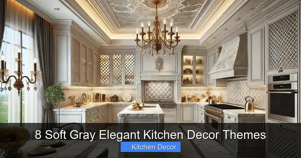 8 Soft Gray Elegant Kitchen Decor Themes