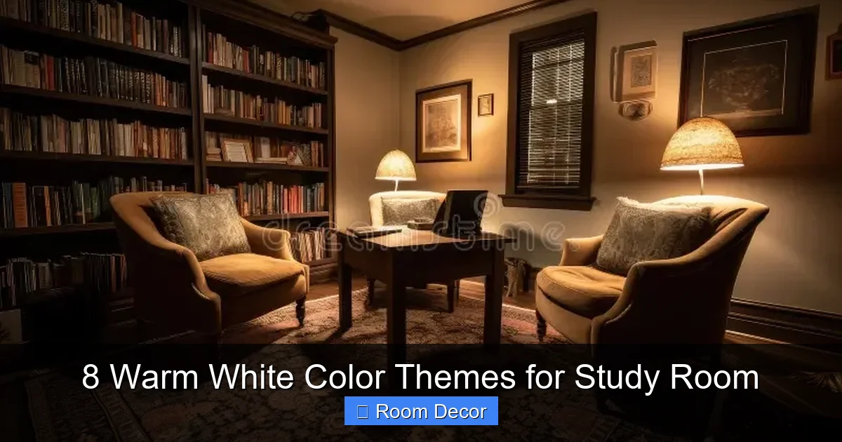 8 Warm White Color Themes for Study Room