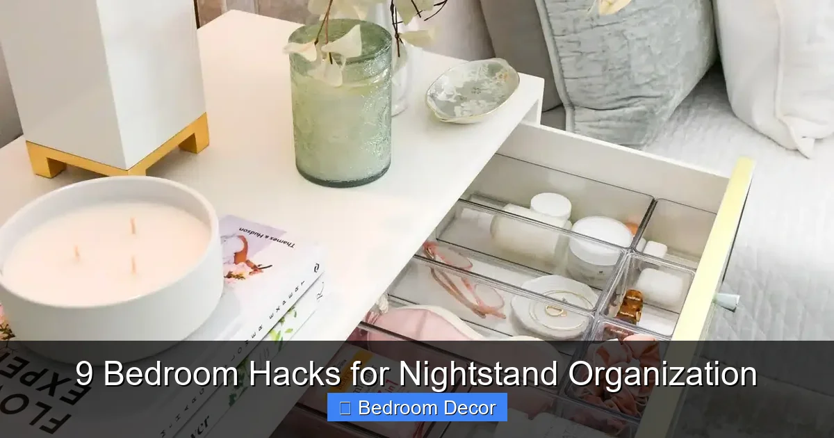 9 Bedroom Hacks for Nightstand Organization