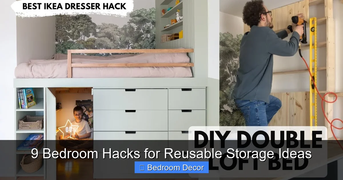 9 Bedroom Hacks for Reusable Storage Ideas