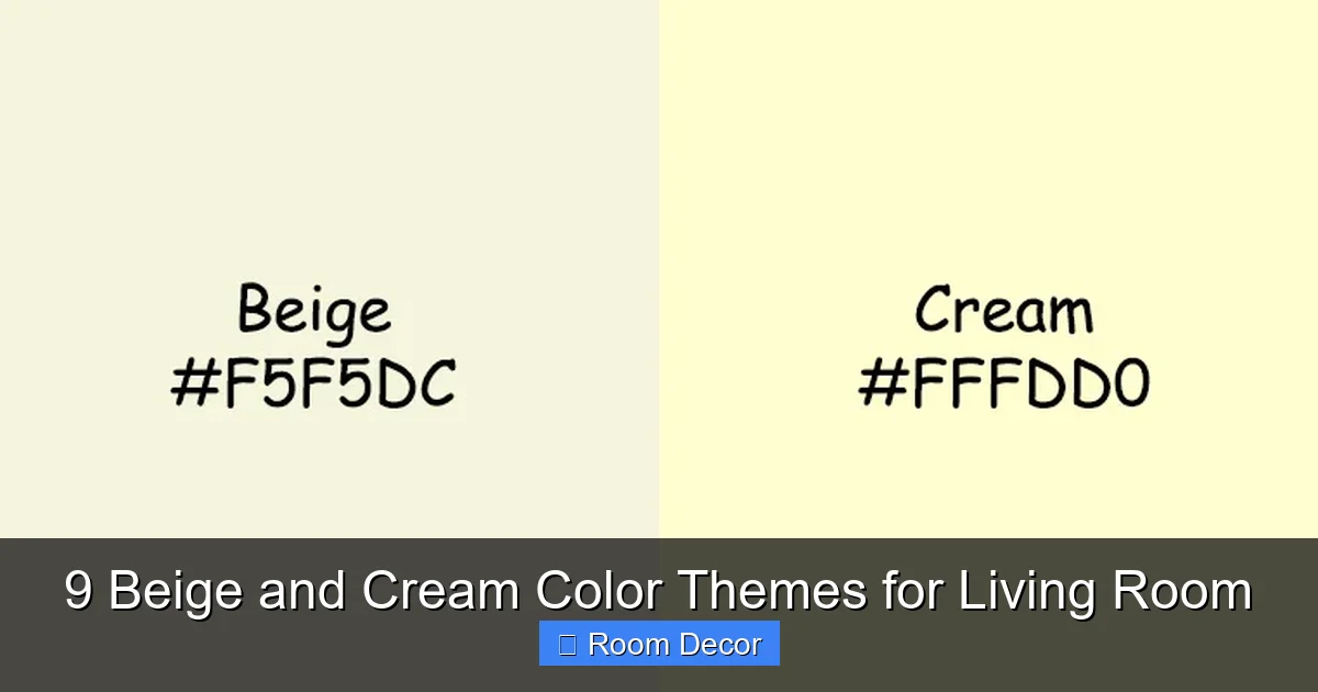 9 Beige and Cream Color Themes for Living Room