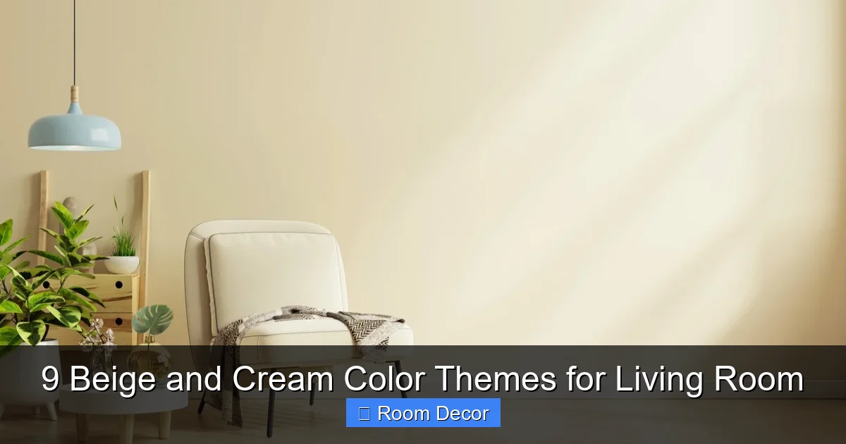 9 Beige and Cream Color Themes for Living Room