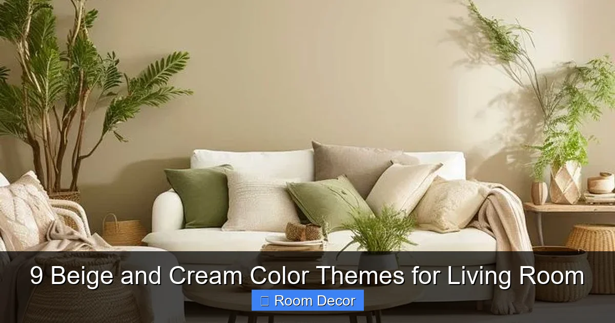 9 Beige and Cream Color Themes for Living Room